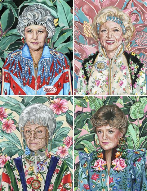 golden girls in gucci prints|golden girls gucci art.